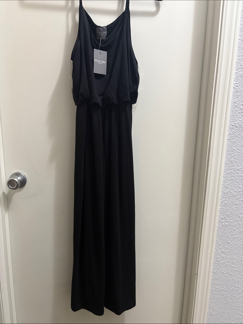 Olivia Rae Black Maxi Dress with Spaghetti Straps